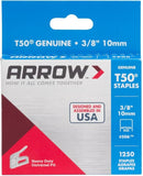 AFC50624 - ARROW FASTENER 50624 T50 3 8quot; Staples; 1,250 staples per pk