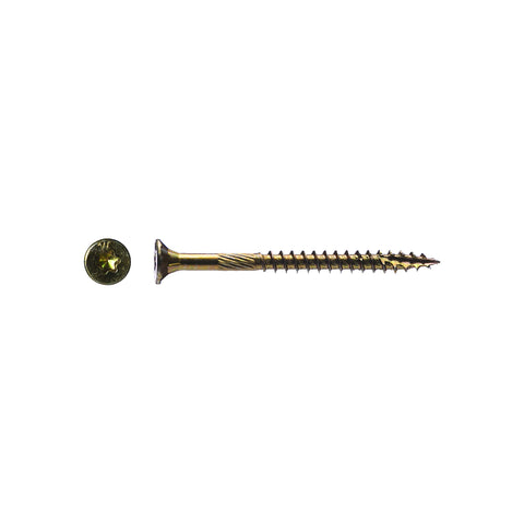 Big Timber 5YTX8212#8 by 2-1/2-inch T-20-drive bit Gold Star Flat Head Interior Screws,(600 per Box)