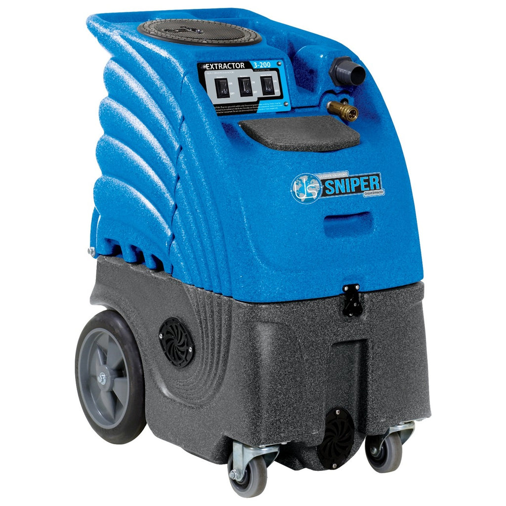 Sandia 80-3200-H Dual 3 Stage Vacuum Motor Sniper Commercial Extractor with 2000 Watt In-Line Heater, 12 Gallon Capacity, 200 psi Adjustable Pump