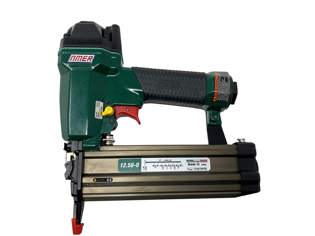 OMER 12.50-0 3/4" - 2" 18 Gauge Brad Nailer (Updated USA/Canada Version 2021 with bump fire switch)