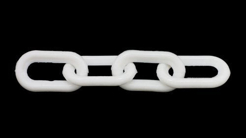 500 Feet of 1" White Plastic Chain - StaplermaniaStore