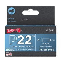 Arrow P22 Staples 1/4 In. for Plier Stapler - StaplermaniaStore