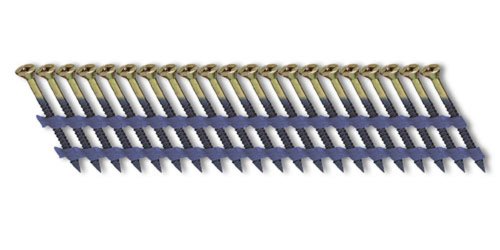 Fasco SCFP1013CSEG Scrail Fastener Coarse Thread 20-22-Degree Plastic Strip Electro-Galvanized Square Drive, 3-Inch x .113-Inch, 1000 Per Box - StaplermaniaStore