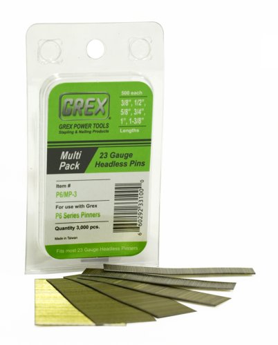 Grex P6/MP-3 23 Gauge Multi-Pack Headless Pins (3,000 per box) - StaplermaniaStore