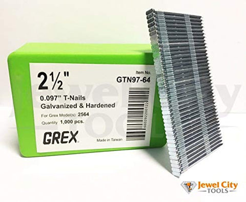 Grex 0.097" 2-1/2" T-Nails  GTN97-64 (Qty: 1,000)