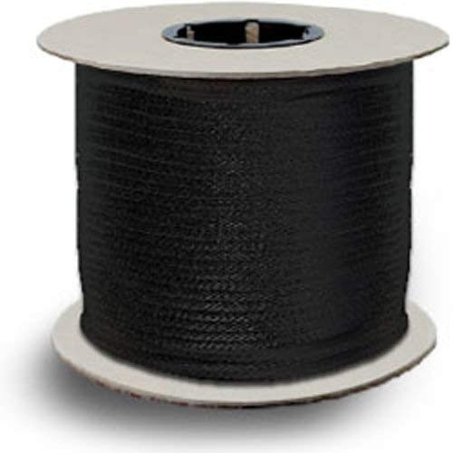 Zenith Diamond Braid 100% MFP Rope - 1/8" x 1000 ft., Black - StaplermaniaStore