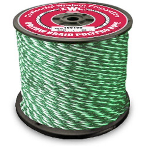 Hollow Braid Polypropylene Rope - 1/4" x 1000 ft, Green - StaplermaniaStore