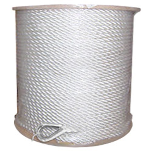 Twisted Nylon Anchor Line with Thimble - 3/8" x 600 ft, White - StaplermaniaStore