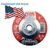 5-PK Pearl Abrasive Depressed Center Grinding Wheel Aluminum Oxide Red-Line MAX-A.O. Type 27 - StaplermaniaStore