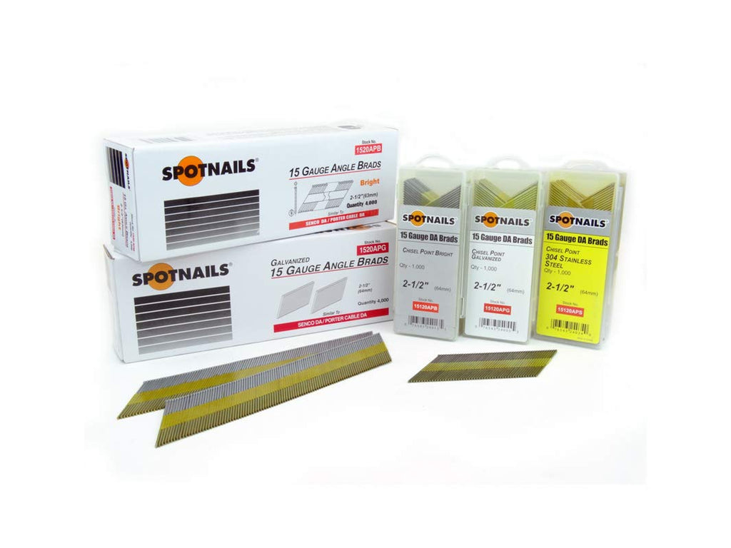 SpotNails 1516APB 2" Bright 15 Ga DA Angle Brads 16M