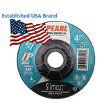 5-PK Pearl Abrasive Slimcut-40 Cut-Off Wheel Aluminum Oxide Type 1 and Type 27 Contaminant Free - StaplermaniaStore