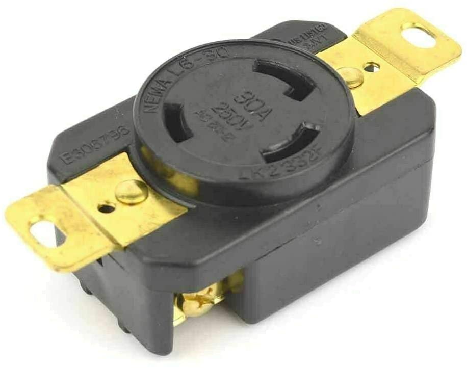 Superior Electric YGP017F Twist Lock Wall Mount Electrical Receptacle 3 Wire, 30 Amps, 250V, NEMA L6-30R (15 Pack)