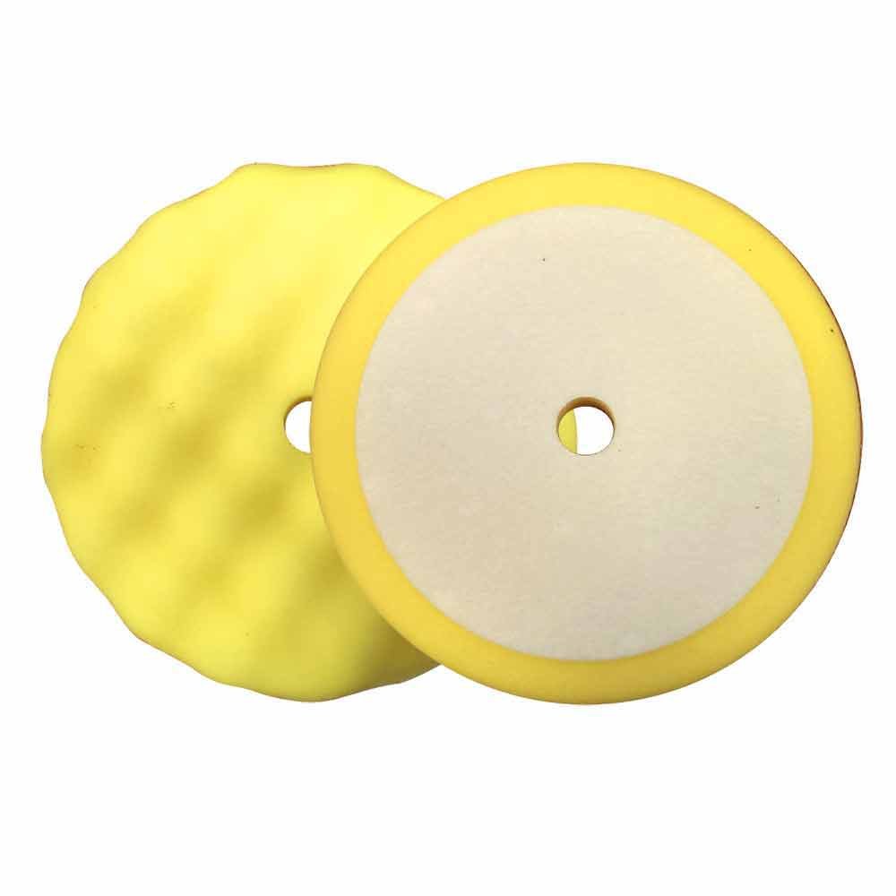 Superior Pads and Abrasives PCY08 8" Buffing Foam Pad for Compounding (Yellow) - StaplermaniaStore