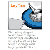 Mercer Industries Zirconia Flap Disc Trimmable - StaplermaniaStore