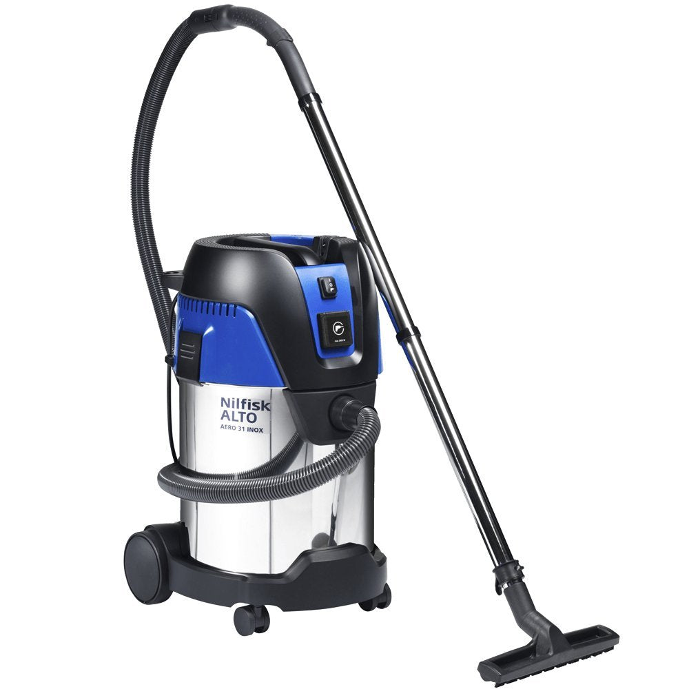 Aero 31 8 Gal. Professional Wet/Dry HEPA Vac, Tool Start, Stainless - StaplermaniaStore