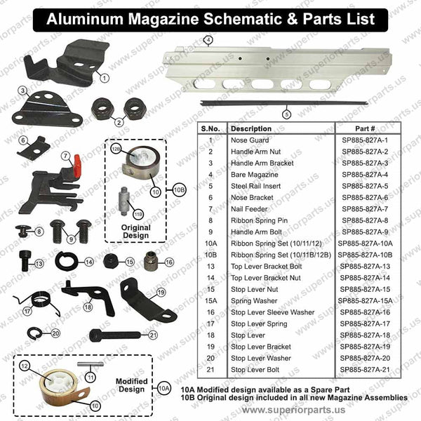 タナカページ Superior Parts SP 885-827AB Aluminum Magazine Assembly