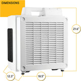 XPOWER X-3780 Professional 4-Stage HEPA Air Scrubber with Activated Carbon Filter, White