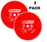 2 PACK Diablo D1260X 12-Inch by 60t 1in Arbor Combination Saw Blade