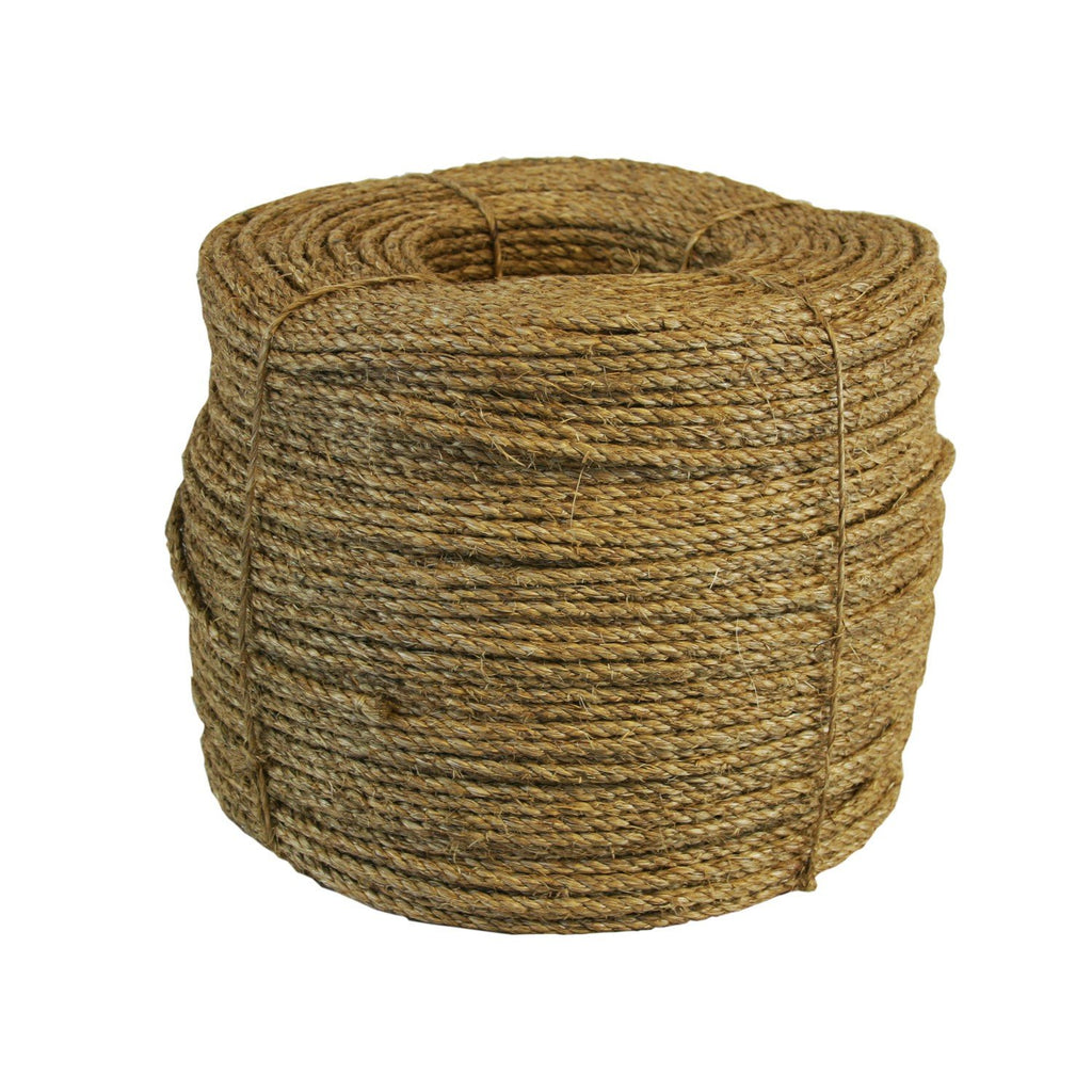 200015 1/4 Inch General Purpose Manilla Natural Rope 2500 Feet Long - StaplermaniaStore
