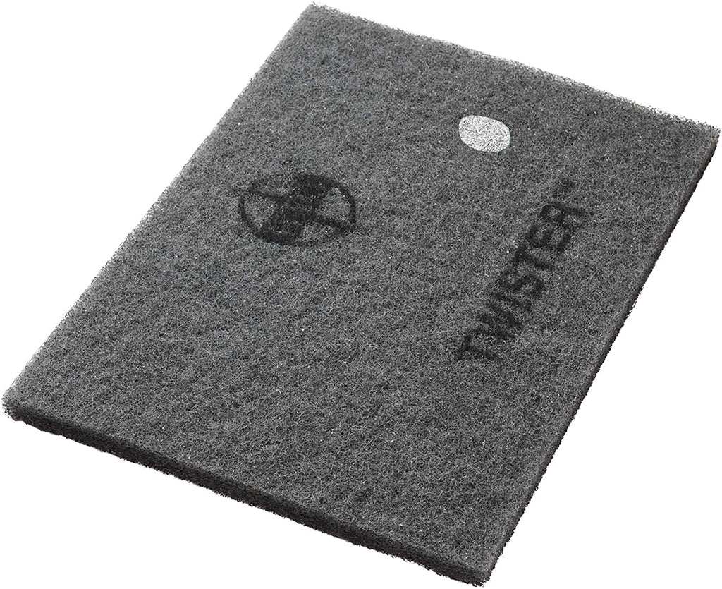 Americo Manufacturing 43531432 Twister White 800 Grit Floor Pad for Step 1 Deep Cleaning (2 Pack), 14" x 32"