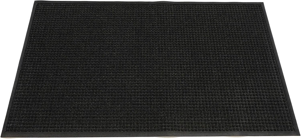 Americo Manufacturing 6907410 Aqua Dam Bi-Level Polypropylene Indoor/Outdoor Rubber Backed Matting, 4' x 10', Charcoal - StaplermaniaStore