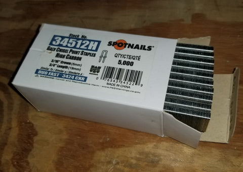 Duo Fast Type 3424CXR 3/16" Crown X 3/4" Staples