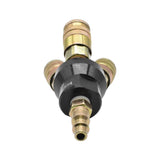 Interstate Pneumatics FPM44-KH4 Aluminum Round Manifold with Three 1/4 Inch Steel Industrial Couplers & One 1/4 Inch Steel Plug Kit