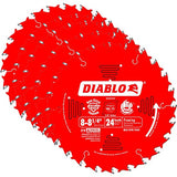 Freud D0824X Diablo 8-1/4-inch 24 Tooth ATB Thin Kerf Framing Saw Blades, 5-Pack