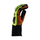 Cordova OGRE Gloves, Lime Green Spandex Back, Orange Synthetic Leather Palm, TPR Protectors, Silicone Grip, Neoprene Cuff