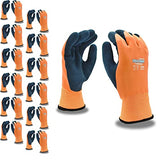 Cordova Cold Snap Thermo Gloves, Two-Ply, Polyester Shell, Brushed Acrylic Terry Lining, Full Gray Sandy Palm 12-Pack