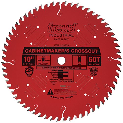 Freud LU73R010: 10" x 60T Cabinetmaker’s Crosscut Blade