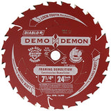Freud D0724DA 7-1/4-Inch Diablo Demo Demon Circular Saw Blade, Multi