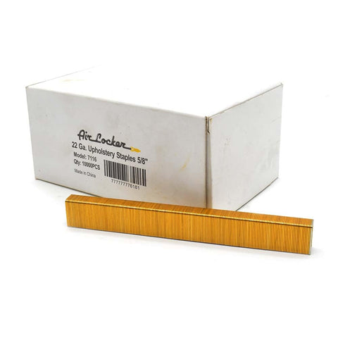 Air Locker 7116 Staples 22 Gauge Upholstery 5/8 Inch Length fits Senco/Bostitch Staplers - 10,000/pk