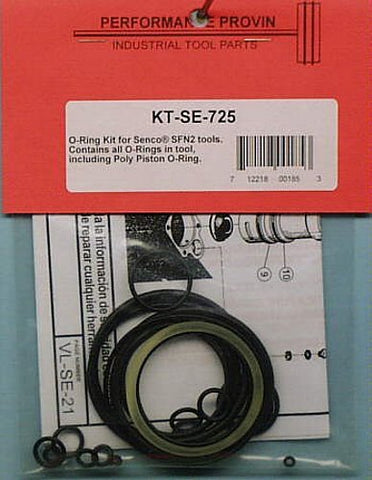 Reliability Provin KT-SE-725 Aftermarket Replacement Part for the Senco SFN2 Senco SFN2B Senco SFN2C Senco KT-SE-725 O-Ring Kit