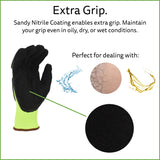 Cordova 7735 Impact Gloves, Padded Nitrile Coating for Extra Grip, Reinforced Thumb, High-Visibility Work Gloves with Impact Protection, Flexible and Comfy, Heavy-Duty, X-Large, 10-Pack Bulk Gloves
