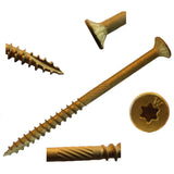 (1,800 Count) Big Timber BTX9318 9 x 3-1/8" Bronze Star Flat Head Screws