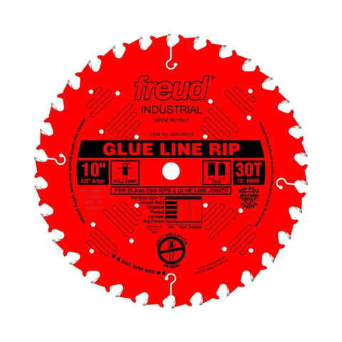 Freud LM74M010 10-Inch 30 Tooth TCG Glue Line Ripping Saw Blade with 5/8-Inch Arbor and Silver ICE Coating