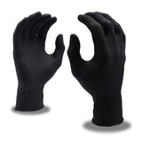 TTS Products Cordova Nitri-Cor Agility, Disposable Nitrile Gloves, Industrial Grade, 6-Mil, Powder Free, Textured, Black Color, Beaded Cuff, Small #4089S (Case)