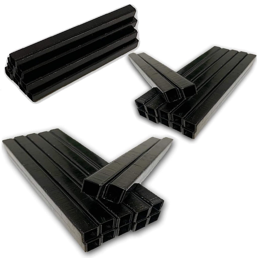 T50 / A11 Staples – 3/8" Leg x 3/8" Crown, 20 Gauge, Black Galvanized Steel – 5,000 Pack