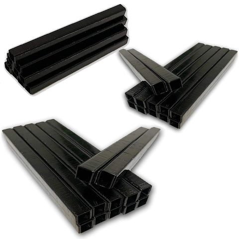 T50 / A11 Staples – 3/8" Leg x 3/8" Crown, 20 Gauge, Black Galvanized Steel – 5,000 Pack