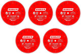 5 PCK Freud D1060X Diablo 10-In 60 Tooth ATB Fine Finish Saw Blade with 5/8-In Arbor and PermaShield Coating
