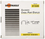 Spot Nails Spot Nails 81508 1/2-inch Staples similar to Bostitch STCR2619 5,000 per Box