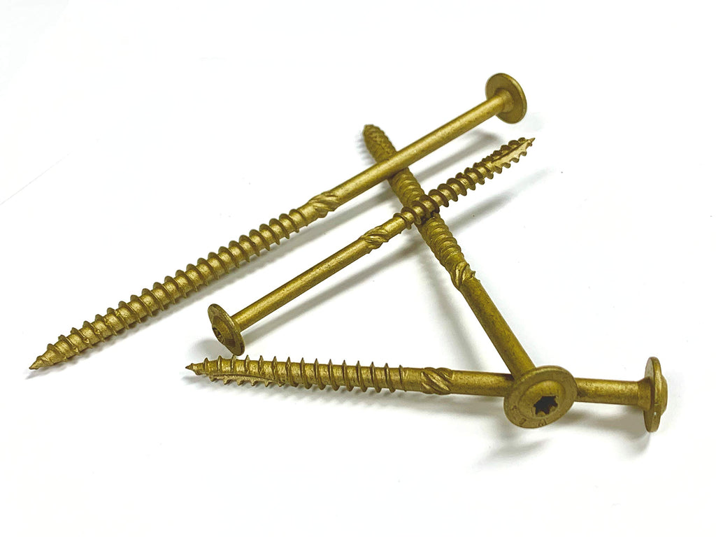 Big Timber CTX175 T-40#17 x 5" Construction Lag Screw Knurled Shank Type-17, Bronze, (300per Pack)