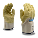 Cordova 5600 Ruffian Premium Rubber Dipped Gloves, Canvas Lined, Crinkle Finish, Safety Cuff, Large, 12-Pack Bulk Work Gloves