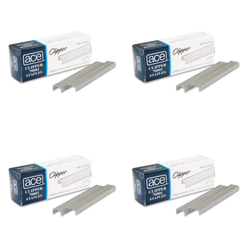 Ace Office Products 70001 Staples, Undulated, For 07020 Clipper Plier, 5000/BX, 4 Packs