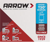 Arrow 508IP Heavy Duty T50 1/2-Inch Staples for Upholstery, Construction, Furniture, Crafts, 5000-Pack