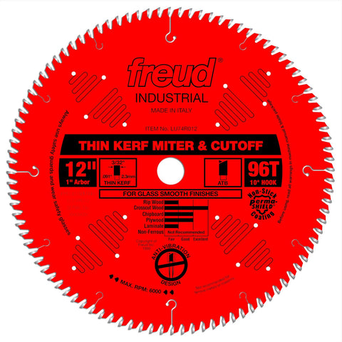 Freud LU74R010 10-Inch 80-Tooth ATB Thin Kerf Cut Off Saw Blade with 5/8-Inch Arbor and PermaShield Coating
