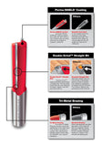 Freud 89-100 3-Piece Round Over and Beading Router Bit Set