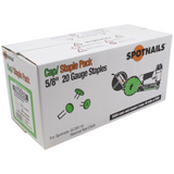 Spotnails 20GA 3/8" Medium Crown x 5/8" Leg Cap Staples - Galvanized StaplePac (2,000) 136225