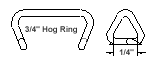 Hog Ring 3/4" SR15D 15 Gauge D Ring Sharp - StaplermaniaStore